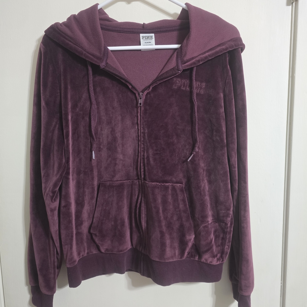 Victoria's Secret PINK Deep Purple Zip Up Hoodie, So, So Soft